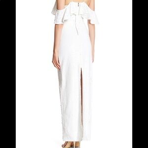 ABS Allen Schwartz sequin cold shoulder wedding or formal dress. Women size 12